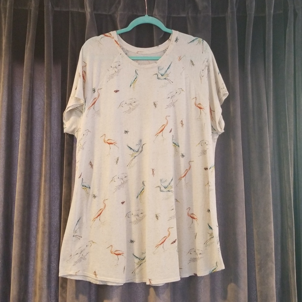 Lucky Brand 2x Tee in Flamingo print